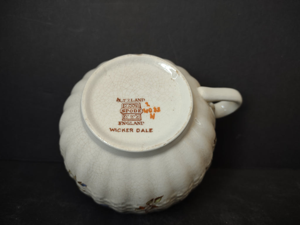 Vintage Copeland Spode Teacup Wicker Dale CRAZING English Countryside (Lot 5770)