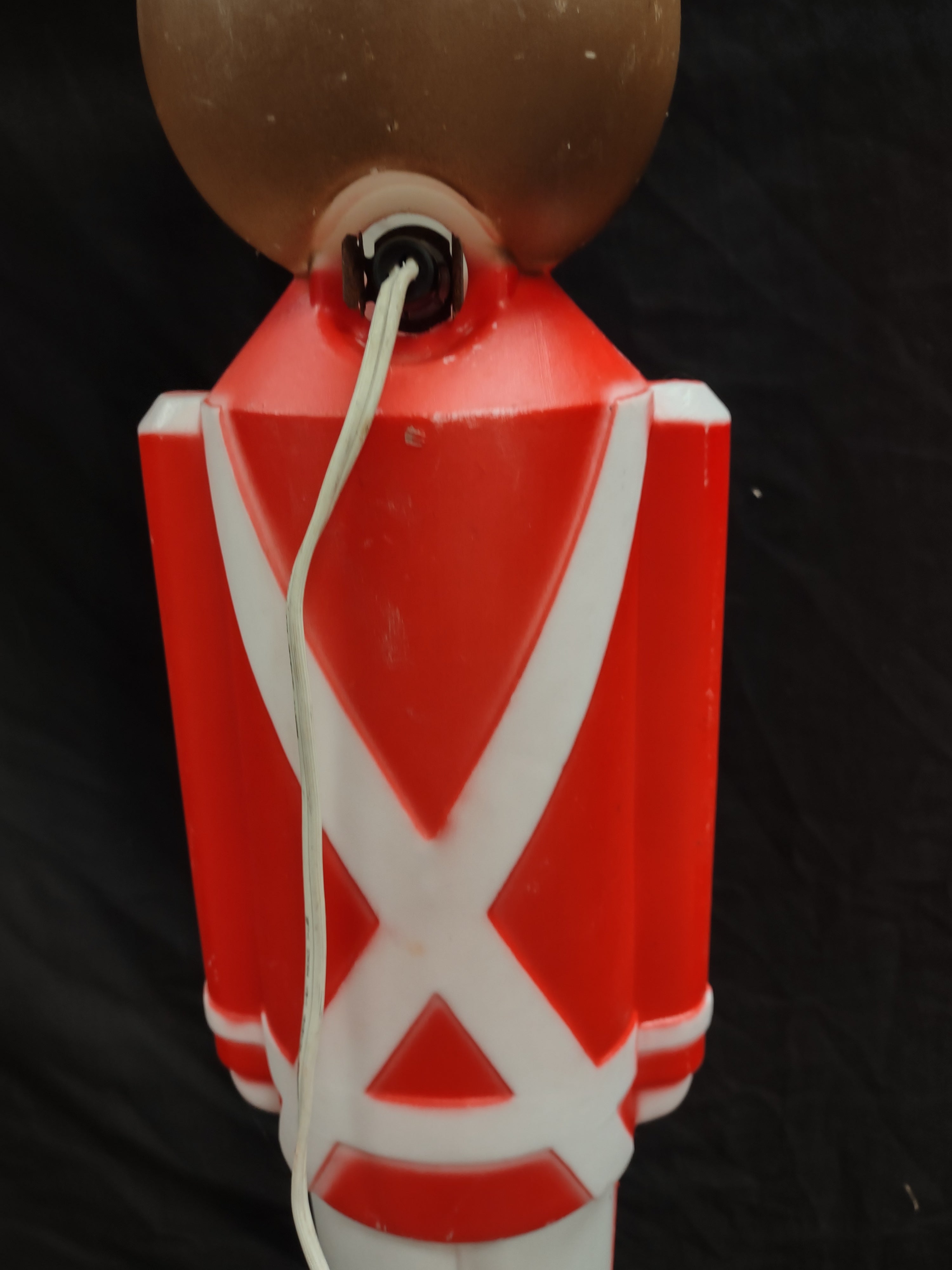 Vintage Christmas Blow Mold Nutcracker Soldier Black (lot 2328)