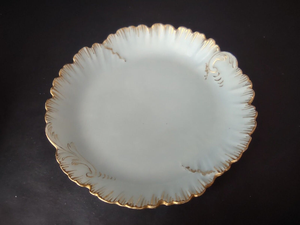 Vintage M. Redon Limoges Raised Edge Gold 3 x Bowls Pink Blue Cream (lot 695)