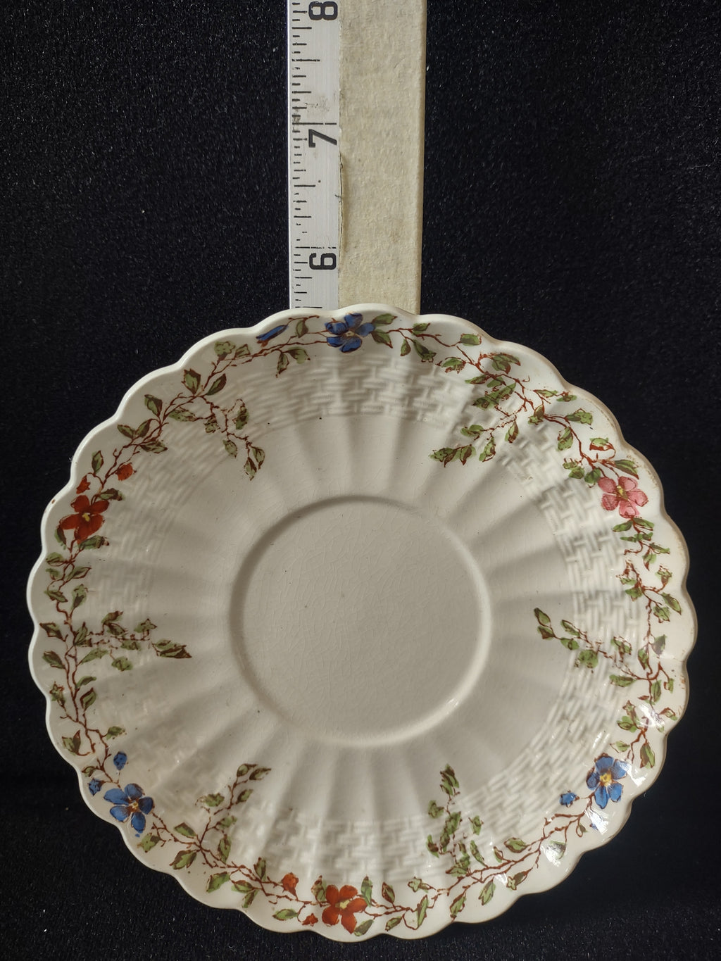 Vintage Copeland Spode Saucer Wicker Dale Floral (Lot 5665)