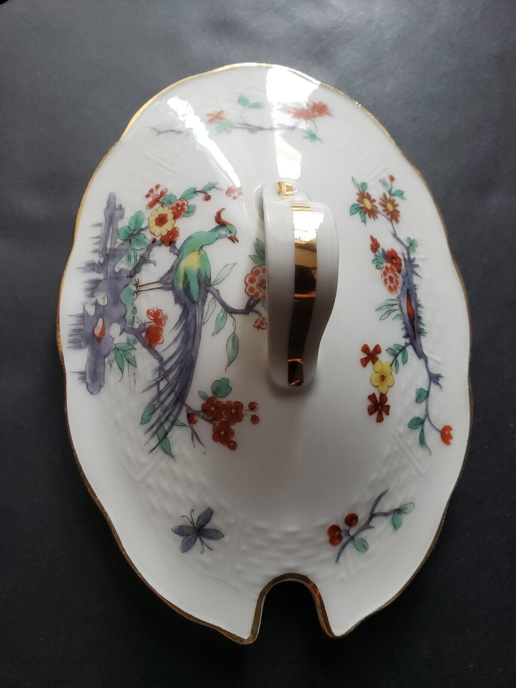 Haviland Limoges France Gold Pheasant Lid ONLY for the Gravy Bowl (lot 594)