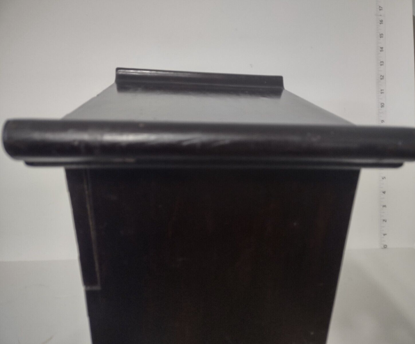 Tansu Design Wooden Dark Brown Shelf 13-1/2" x 10-1/2"