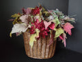 Vintage Wall Door One Handle Hanging Basket Fall Farmhouse Green Purple Maple
