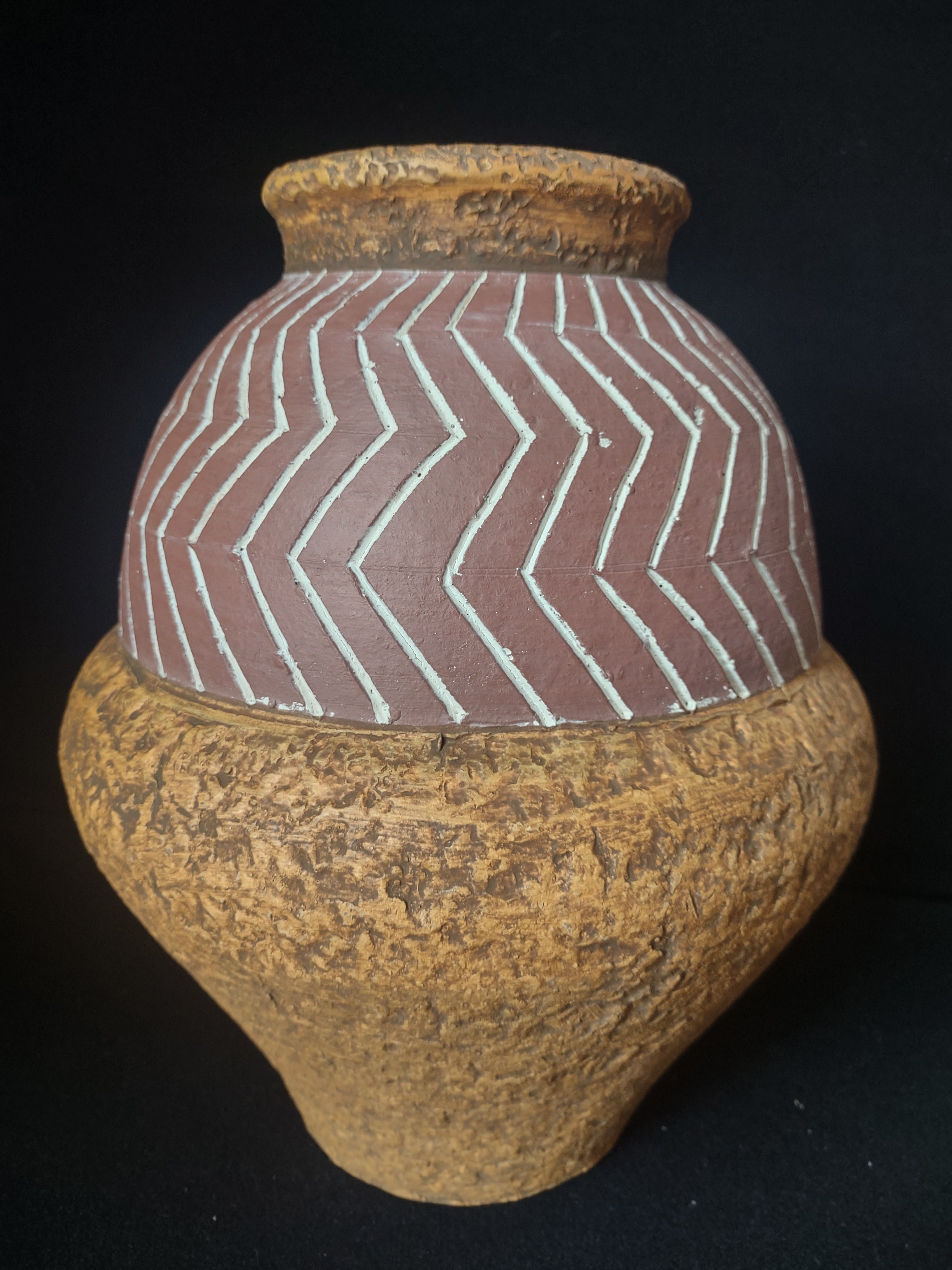 Formalities Pottery by Baum Bros. Brown Vase 12" Philippines (lot 2701c)