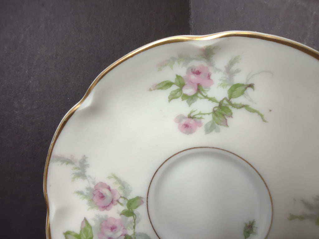 Vintage French Chic Haviland Limoges White Jewel Saucer 5-3/4" Floral (lot 807)