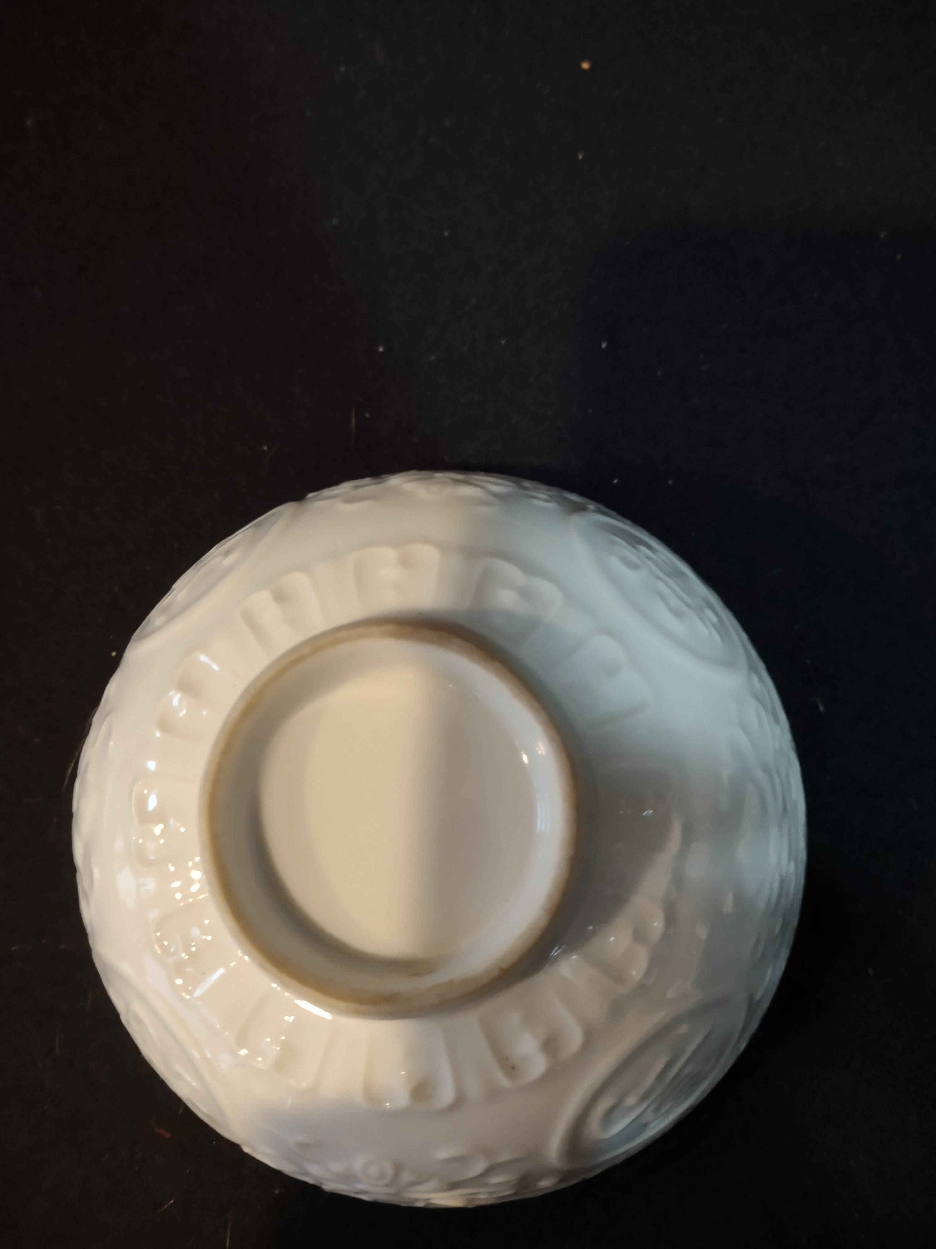 Vintage Chinese Porcelain Bowl Calligraphy Longevity Happiness (Lot 5351)