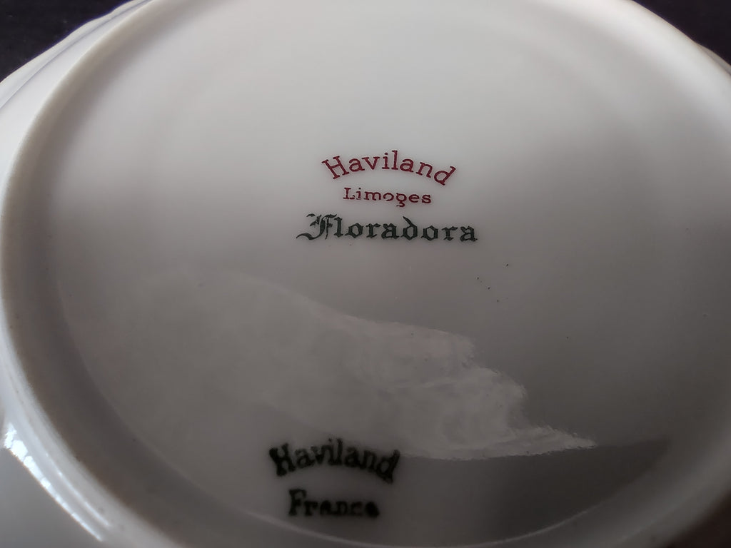 Haviland France Limoges Saucer ONLY Floradora Platinum Trim (lot 976)