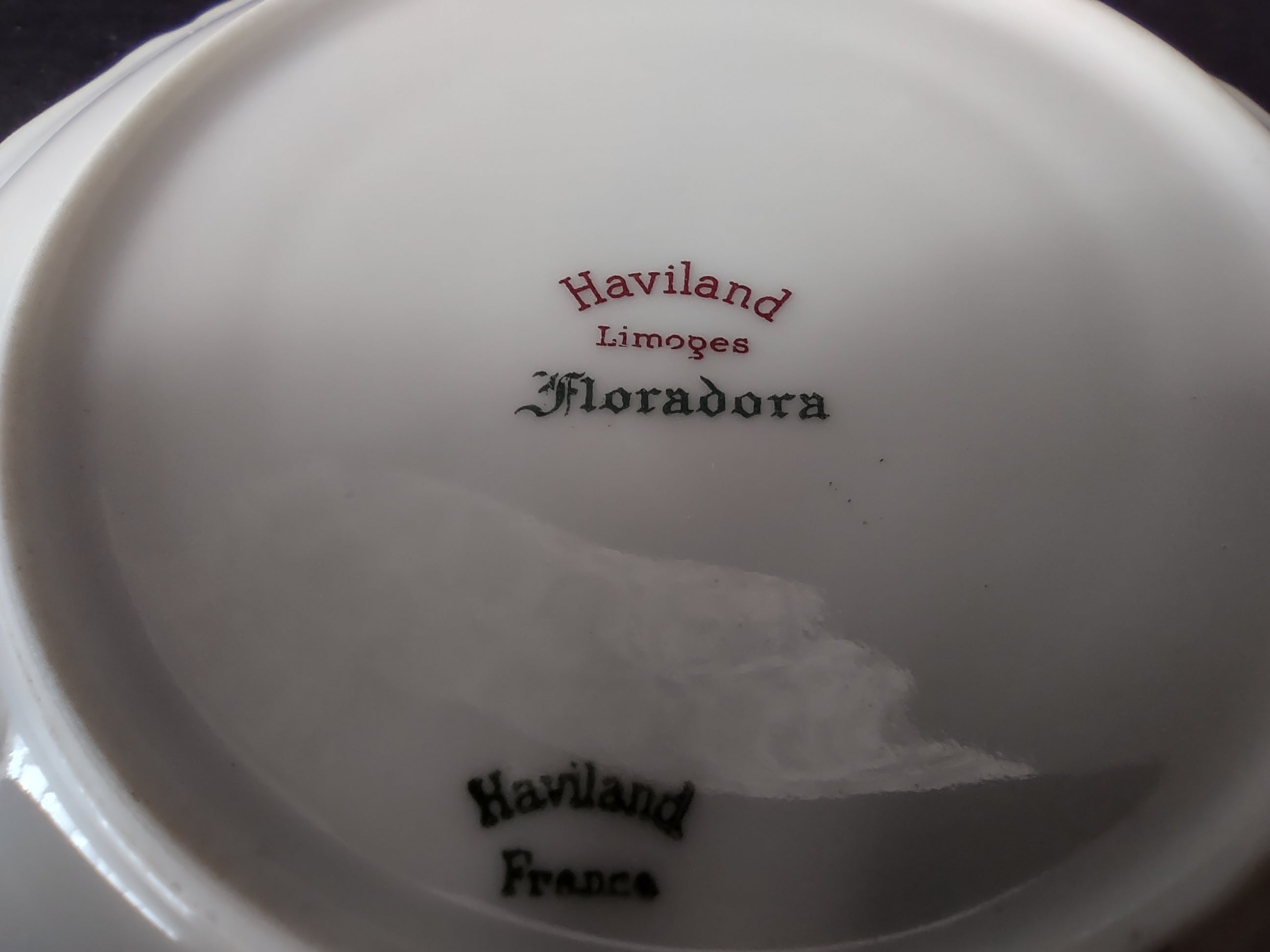 Haviland France Limoges Saucer ONLY Floradora Platinum Trim (lot 976)