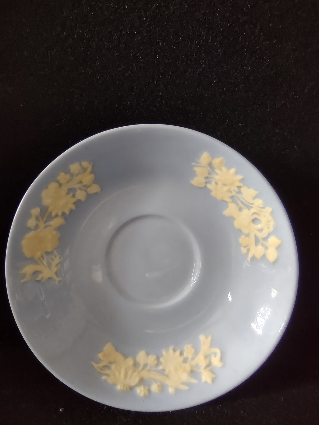 Vintage Spode Saucer Blue White Ironstone English Countryside (Lot 5800)