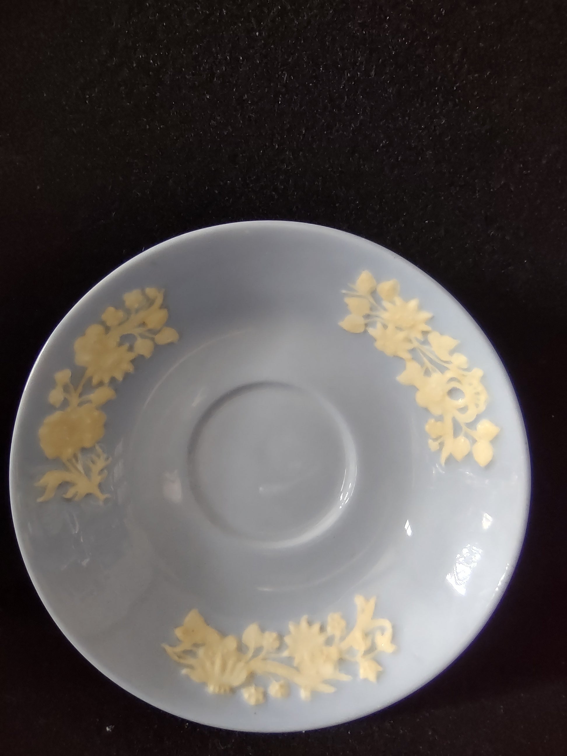 Vintage Spode Saucer Blue White Ironstone English Countryside (Lot 5800)