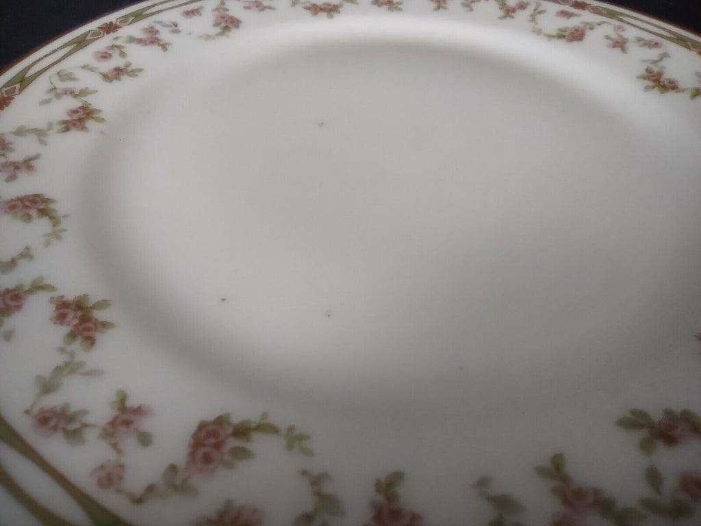 Haviland Limoges Schleiger 346 Red Rose 2 x Bread Butter Plate 6-1/4" (lot 546)