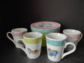 Set of 4 Latte Mugs with Shoe Design Polka Dot (lot 5259)