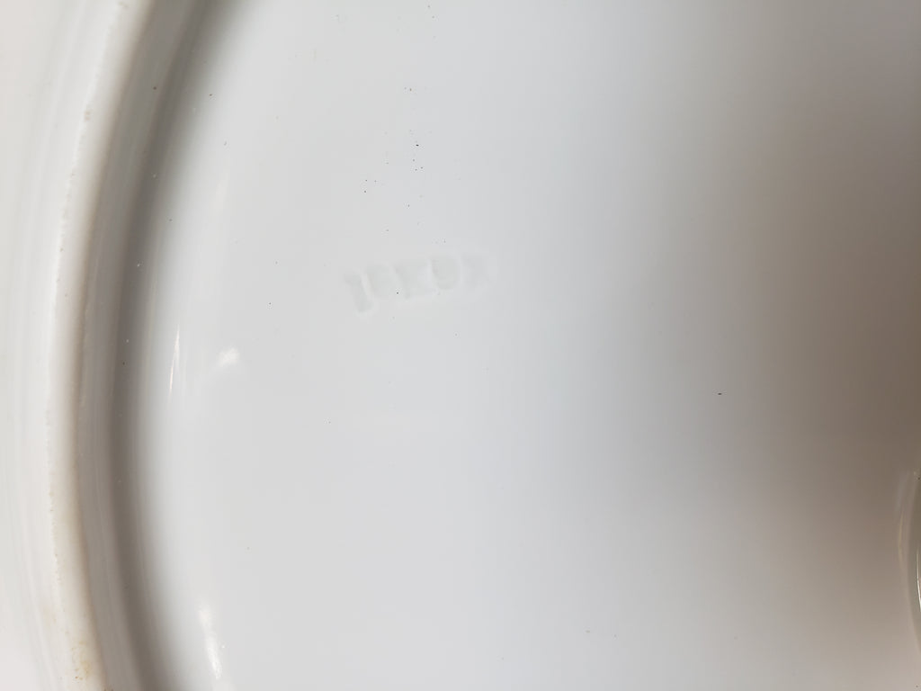 B & G Kyobenhavn Denmark Serving Platter Blue White Flower 12-1/2" (lot 2200)