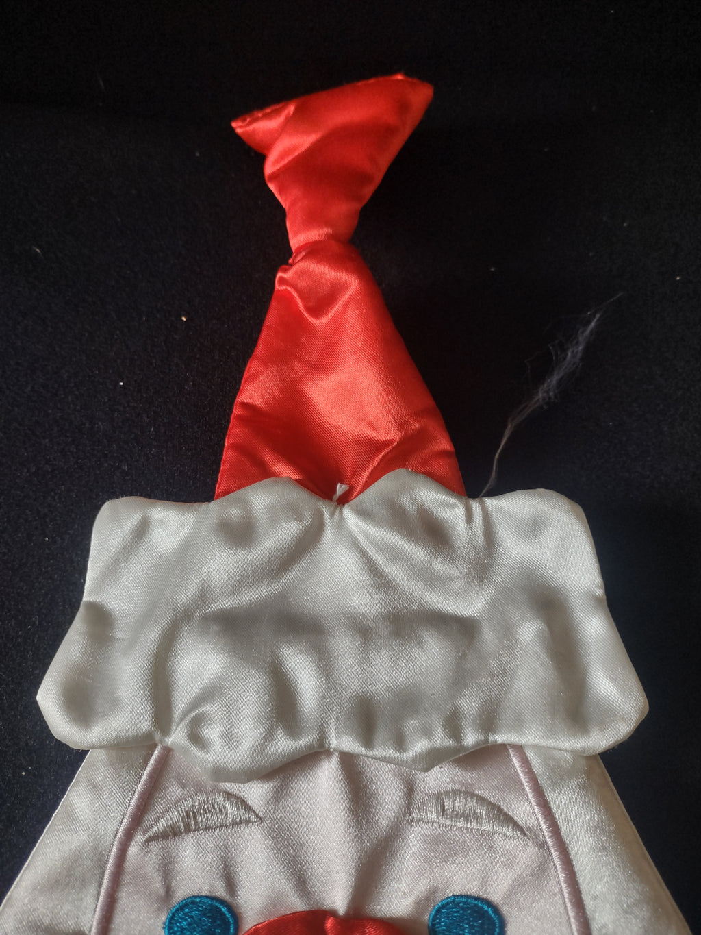 Hallmark Christmas Santa Claus Face Satin Clip On 18" Tie (Lot 4681)