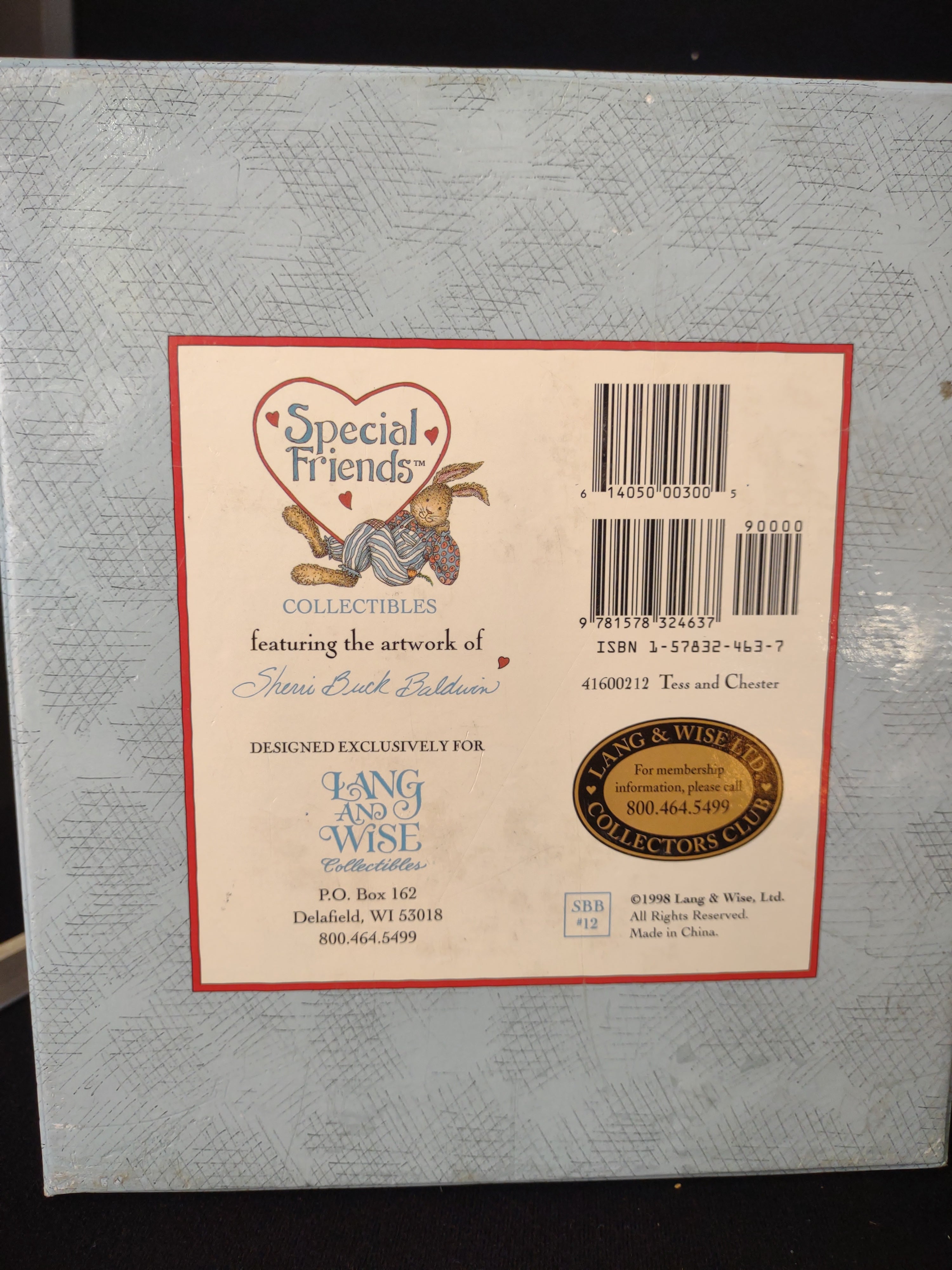 Vintage Retired Special Friends Collectible Tess and Chester (lot 2377)