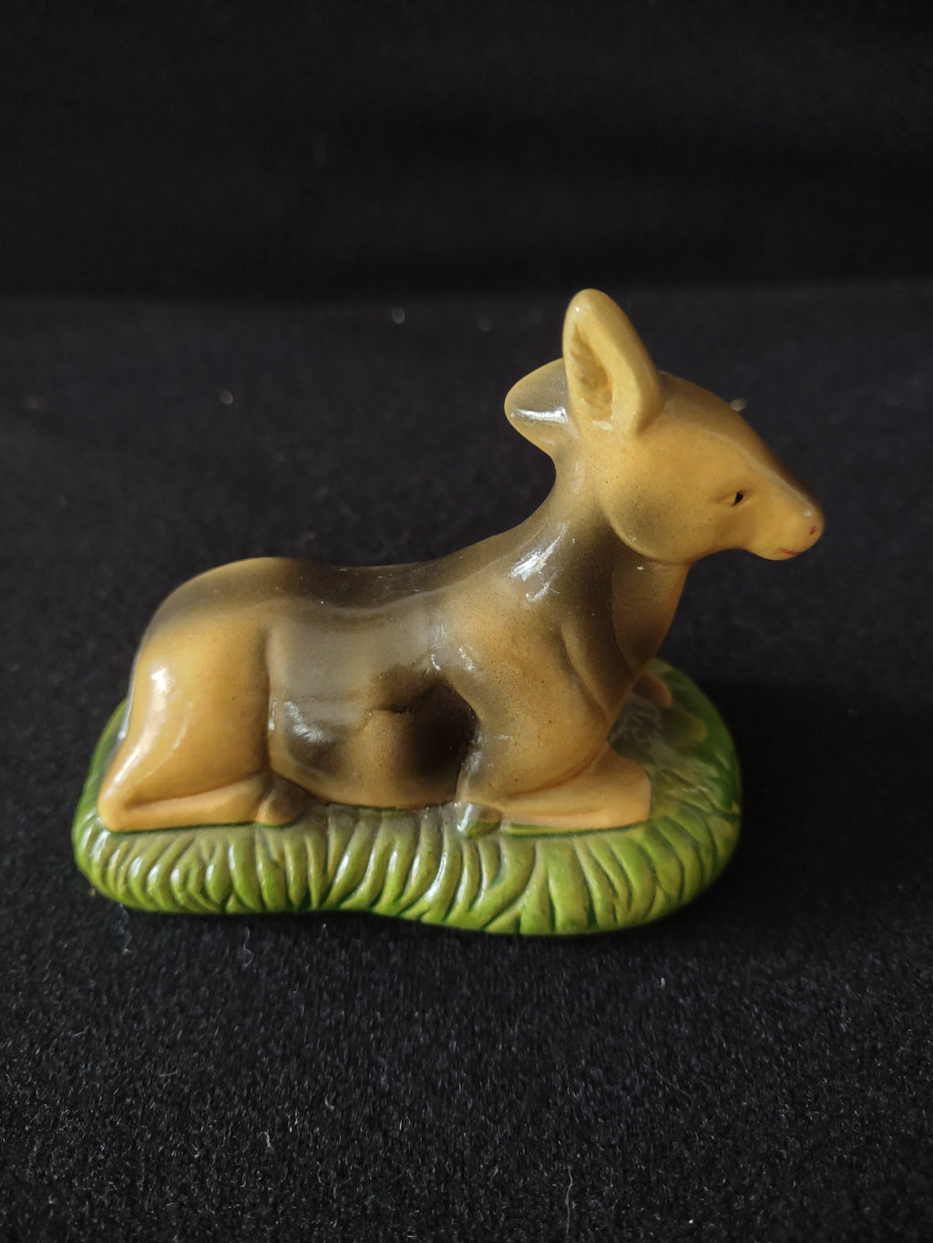 Vintage Ceramic Tan Donkey Christmas Sears Nativity Set (Lot 4241)