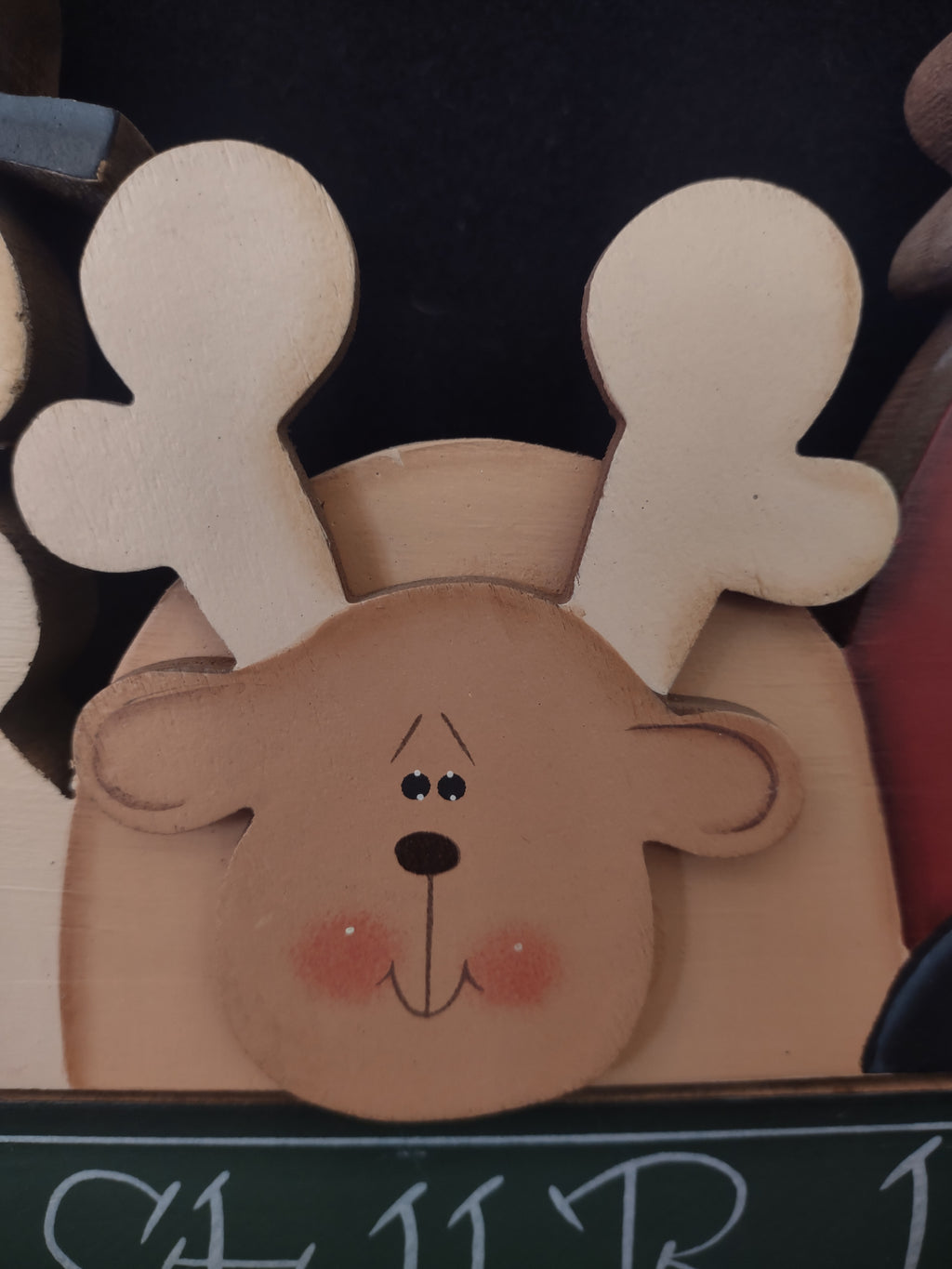 Wooden Christmas Wall Sign Snowman Reindeer Santa We Still Believe (Lot 4563)