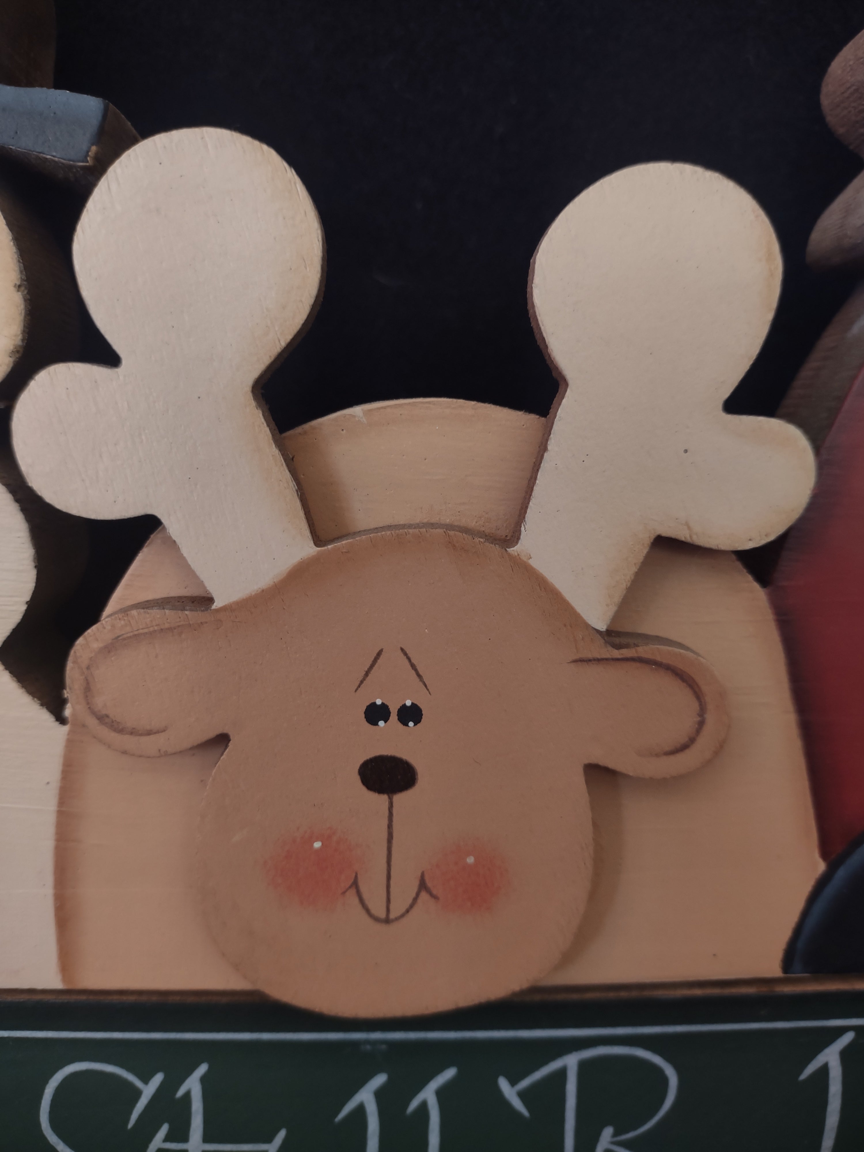 Wooden Christmas Wall Sign Snowman Reindeer Santa We Still Believe (Lot 4563)