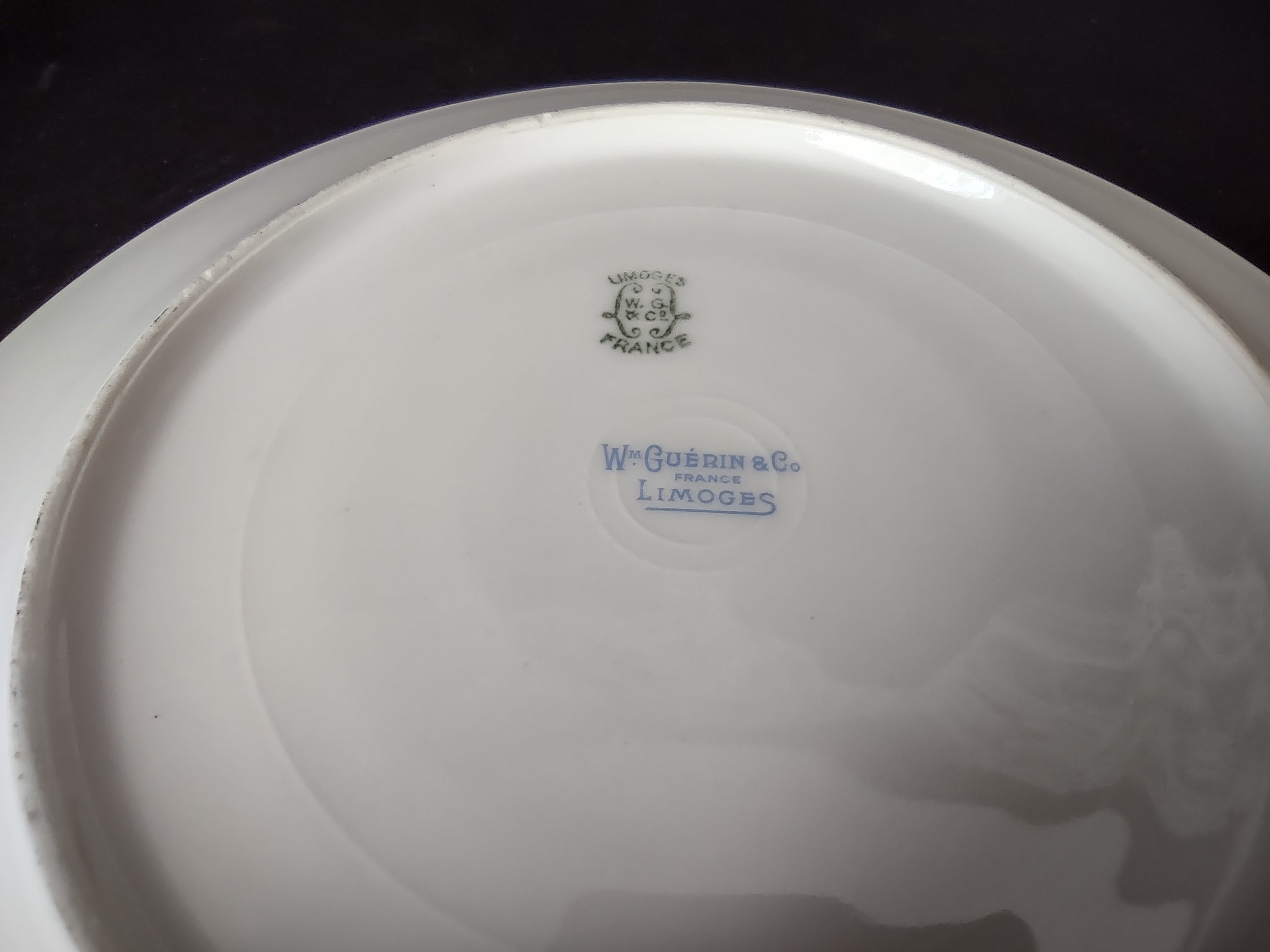 Wm. Guerin Limoges Luncheon/Salad Plate Rose French Chick (lot 984)