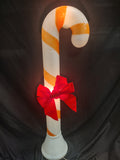 Vintage Christmas Blow Mold Light Up Candy Cane 40" (lot 2341)