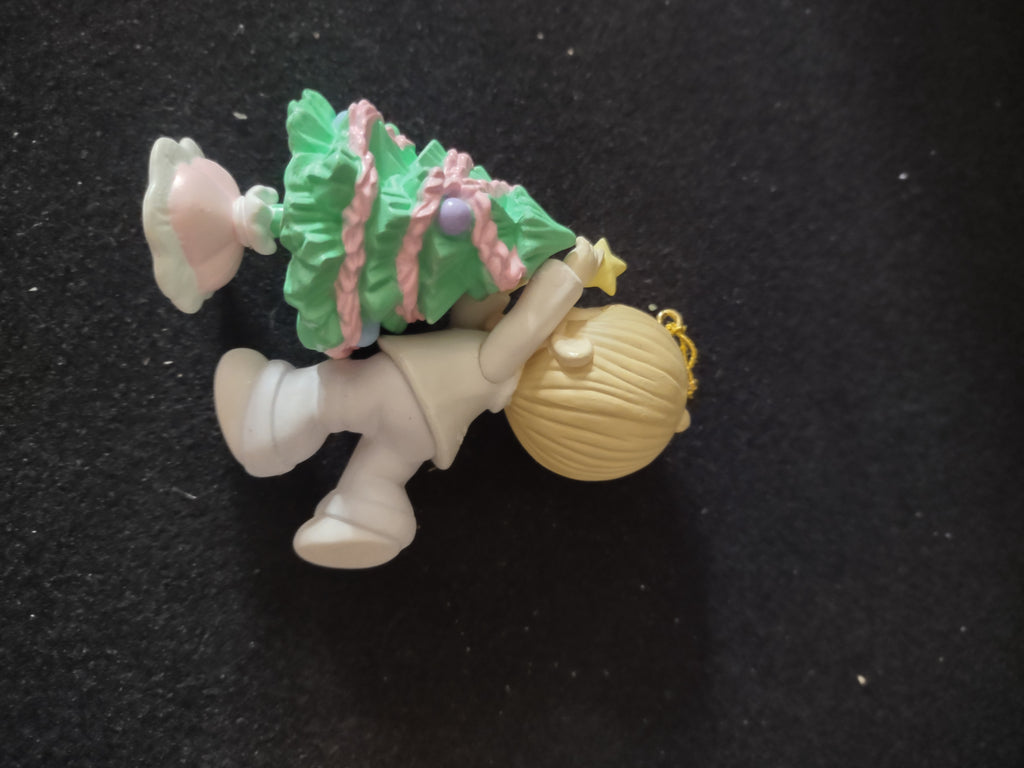 Vintage Christmas Precious Moments Holiday Collection 2 Ornaments (Lot 3617)
