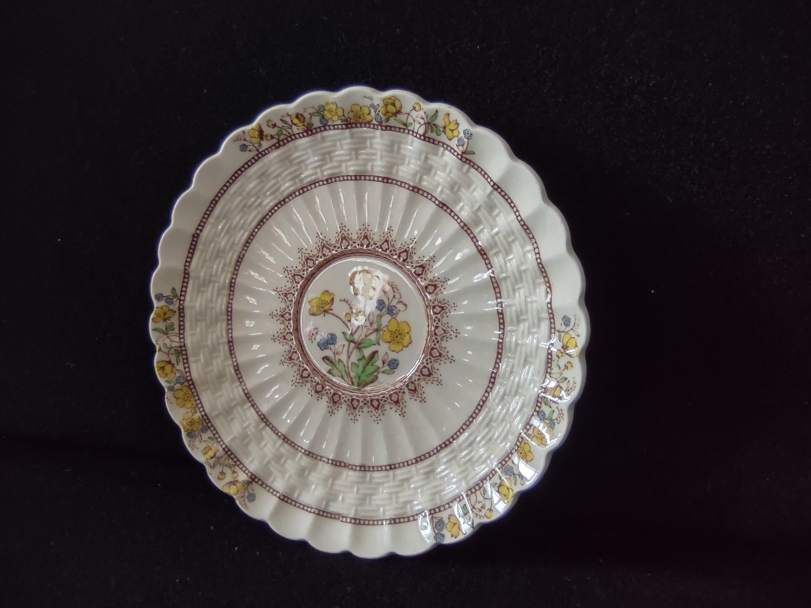Vintage Spode Buttercup Demitasse Cup Saucer English Ironstone (lot 5745)