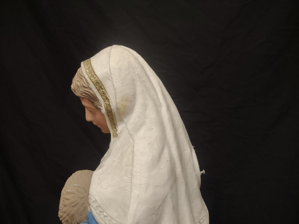 Vintage Blow Mold Christmas Nativity Mary with Baby 26" (lot 2272)