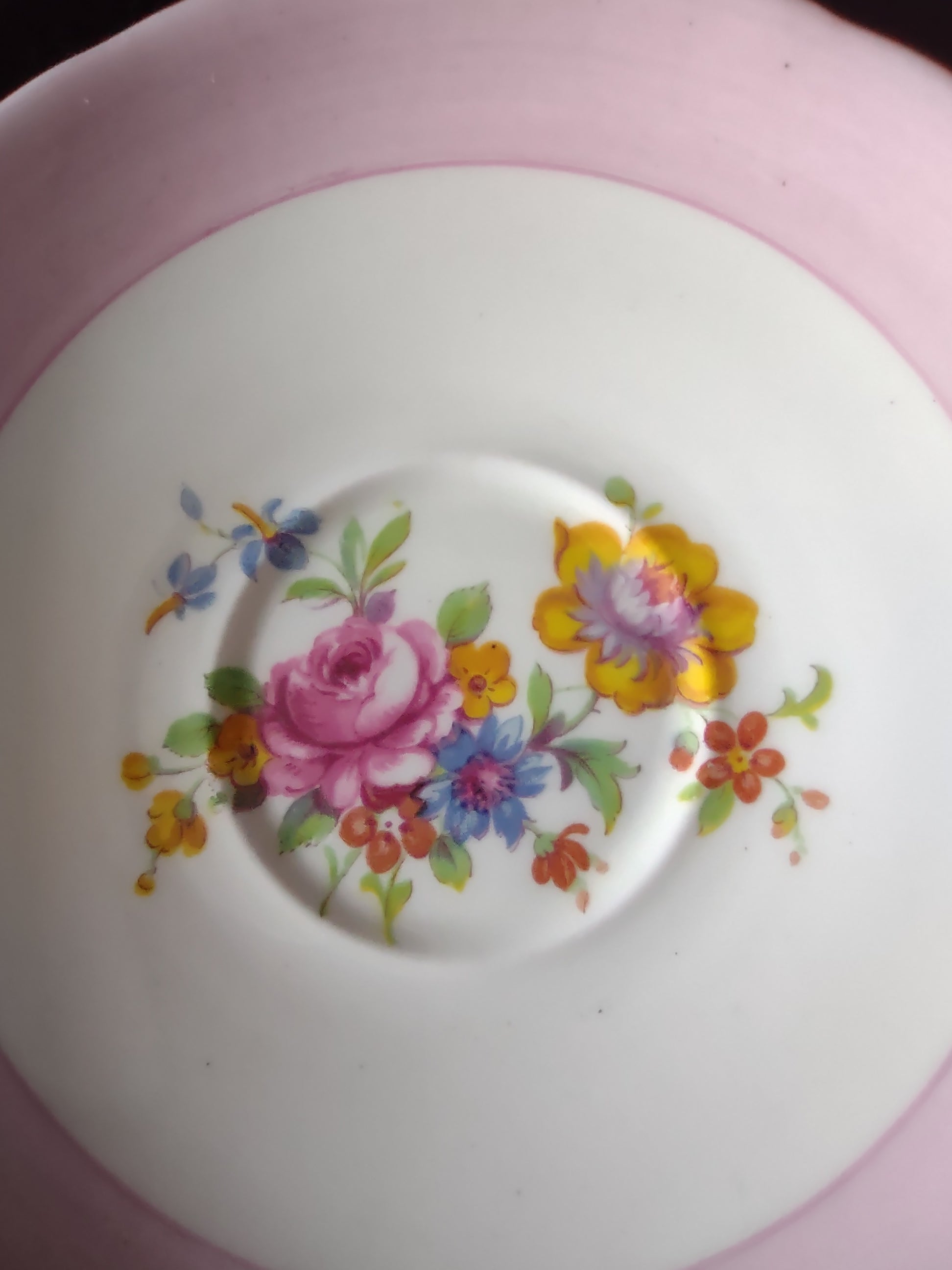 Vintage Copeland Grosvenor Saucer Floral Pink English Countryside (Lot 5802)