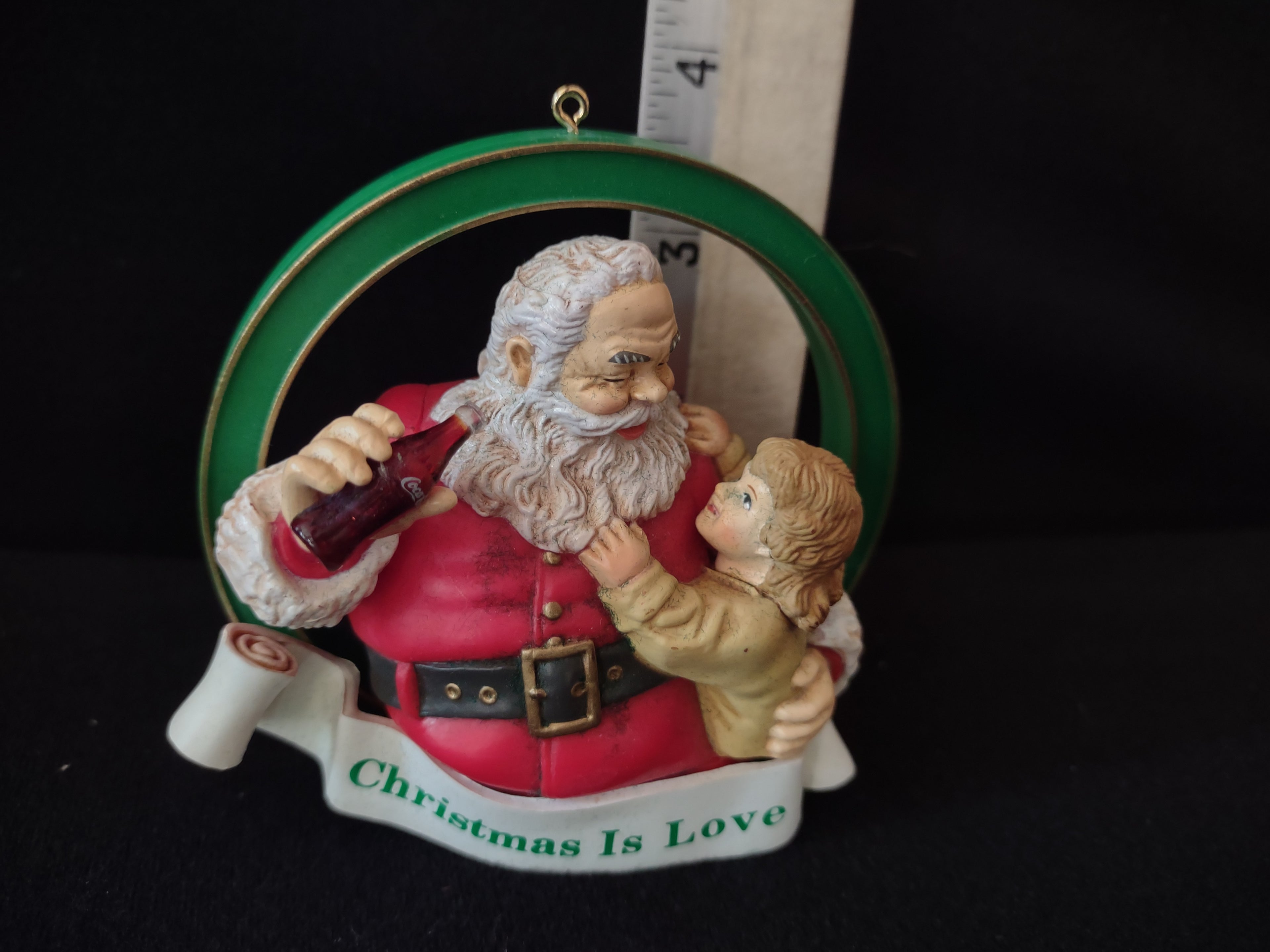 Vintage Trim a Tree Coca-Cola Set of 3 Santa Ornaments 1991 (lot 3234)