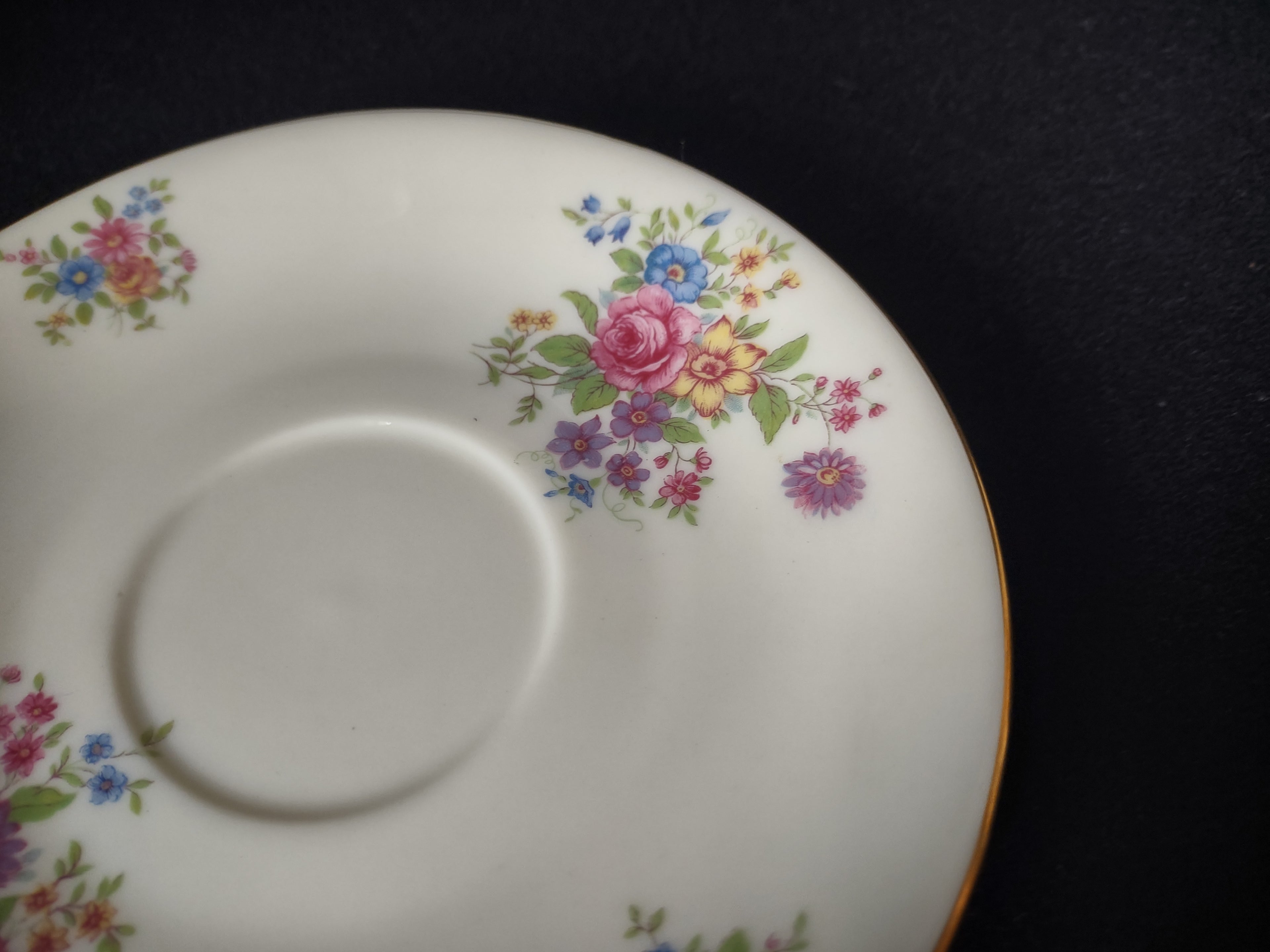 Vintage Lenox L-347 Saucer ONLY Gold Trim Roses (lot 1816)