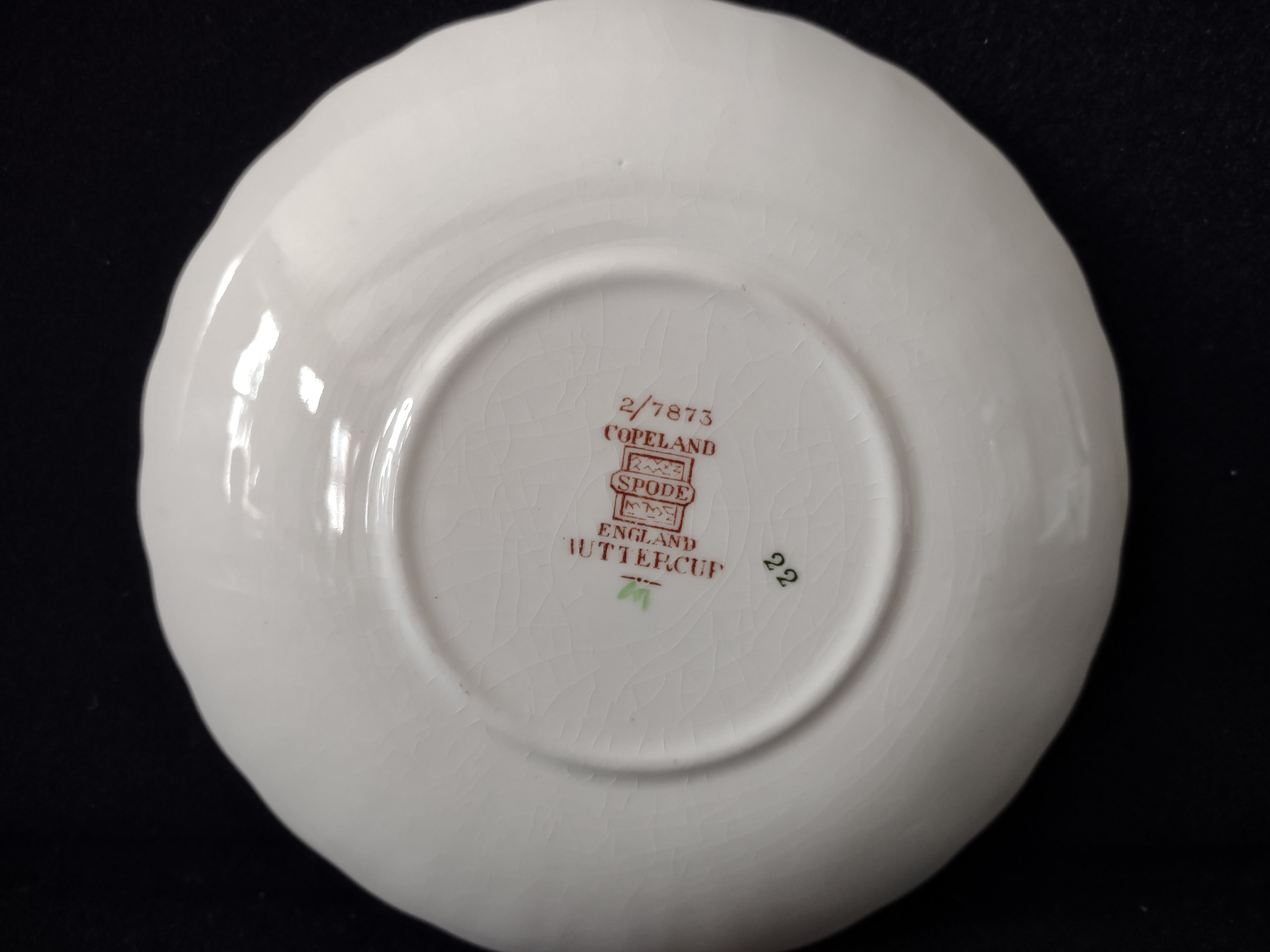 Vintage Spode Buttercup Saucer 2/7873 English Countryside Ironstone (lot 5750)