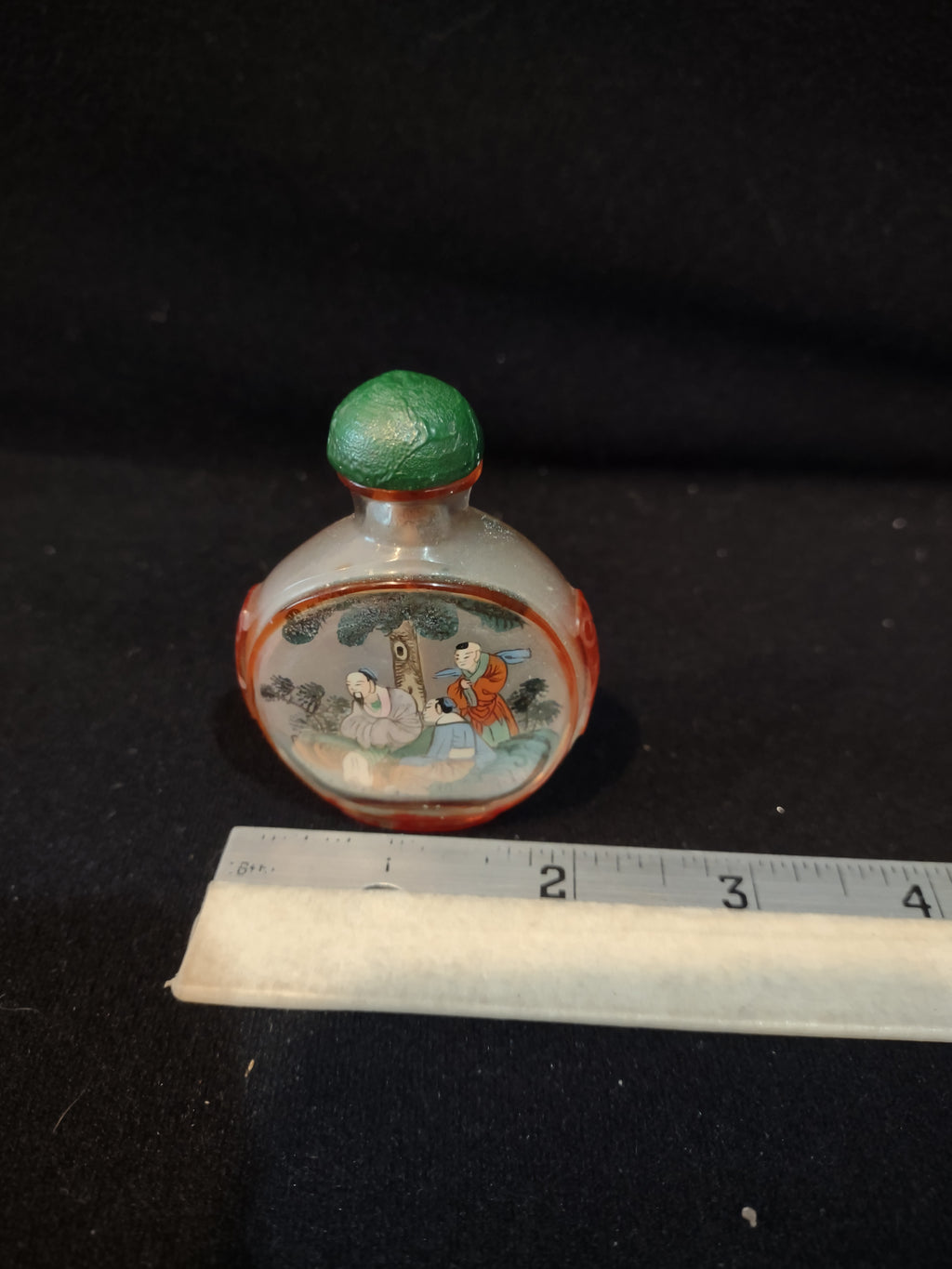Vintage Chinese Inside Painted Snuff Bottle With Stopper (Lot 5345)