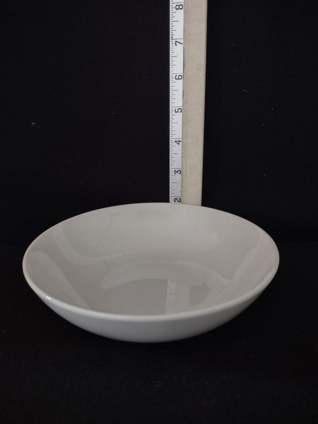 Vintage Pure White 6" Portion Control Bowl Plate Set Of 4 (Lot 5199)