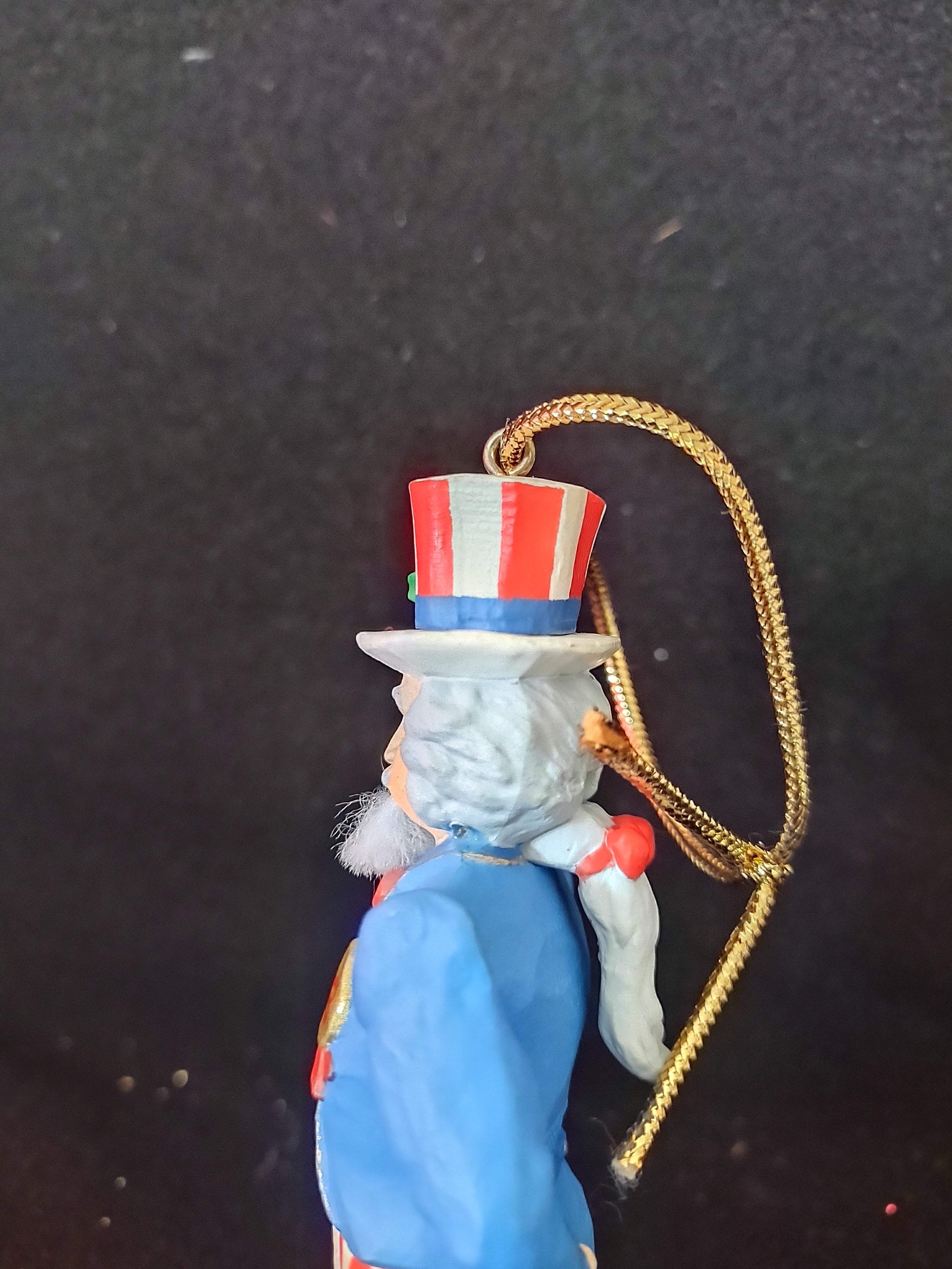 Vintage Christmas Hallmark 1988 Uncle Sam Nutcracker Ornament (Lot 4637)