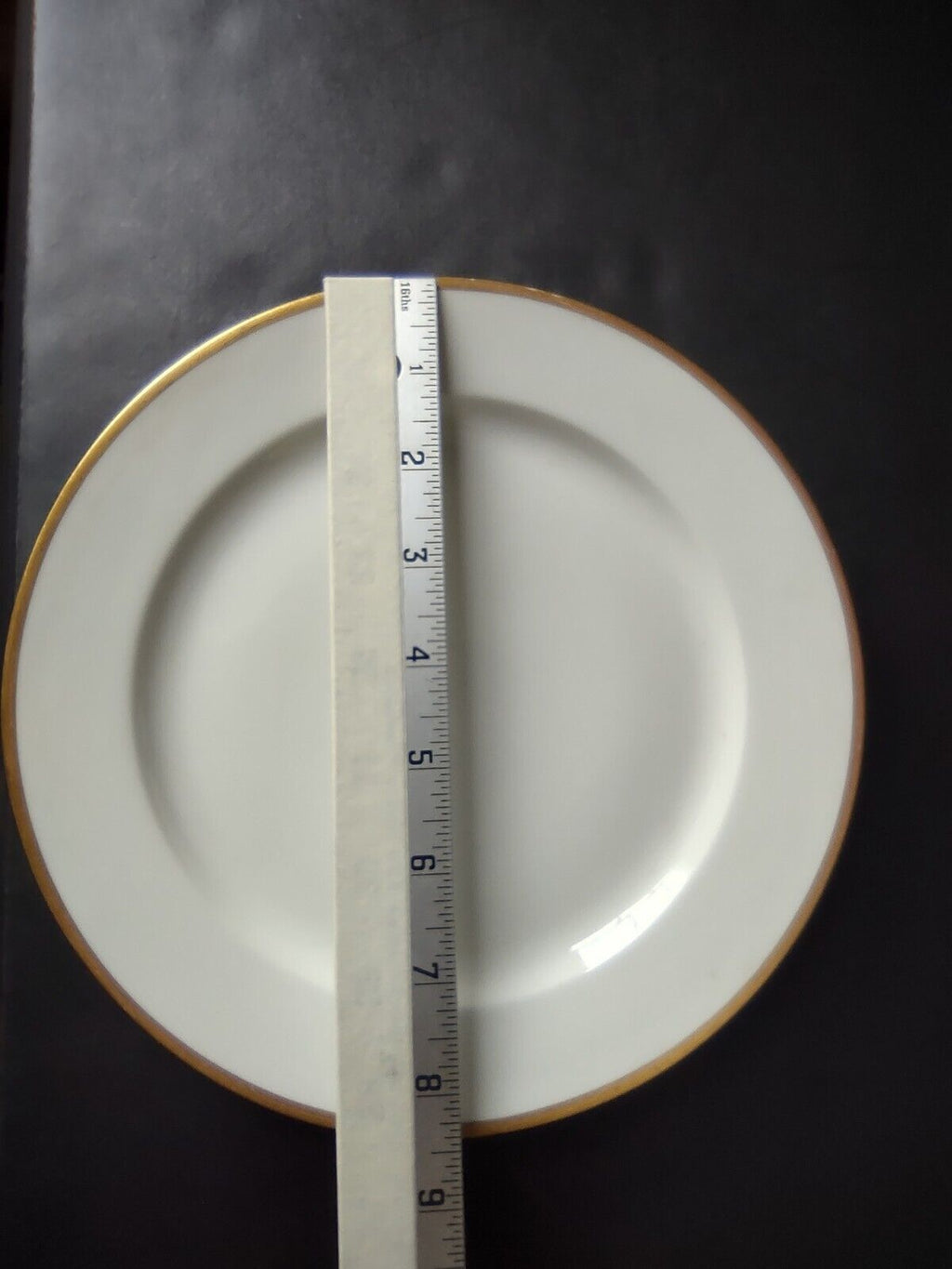 M. Redon PL Limoges France Gold Band Trim Salad Luncheon White Plate (lot 665)