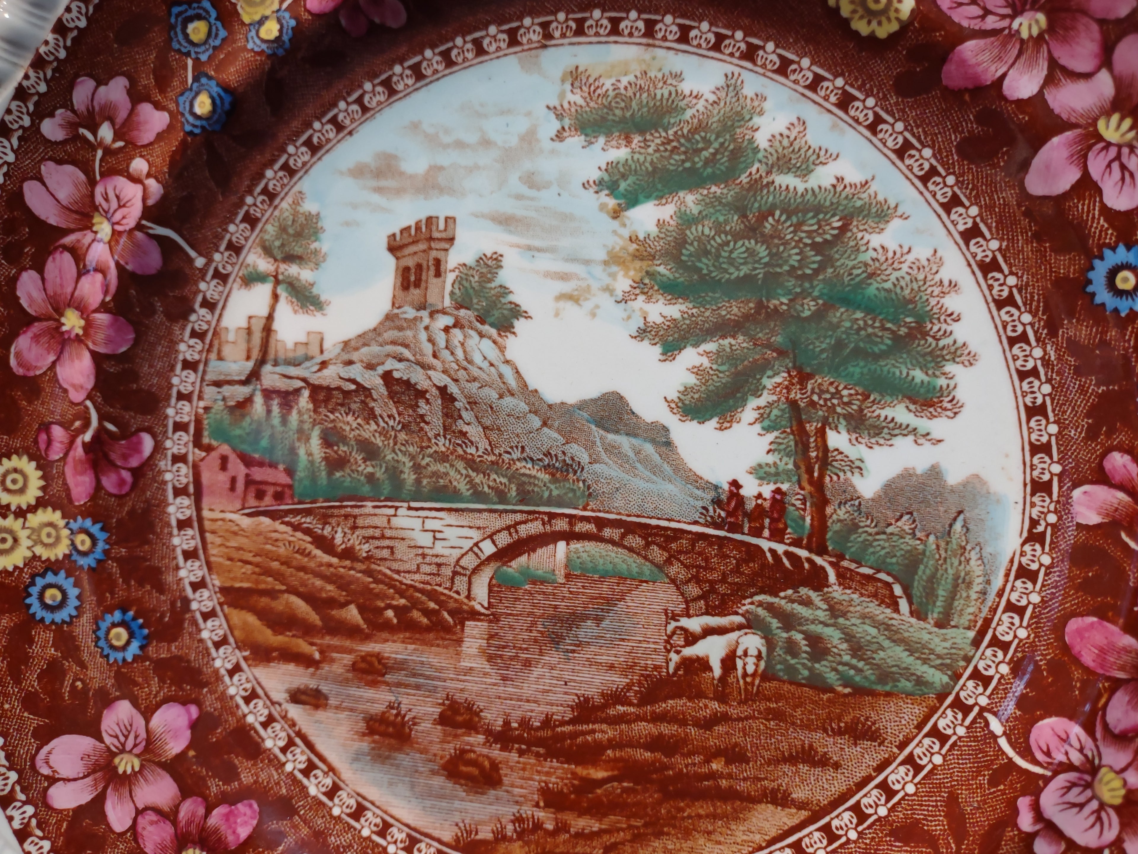 Vintage Spode Delft Plate English Countryside Ironstone (lot 5751)