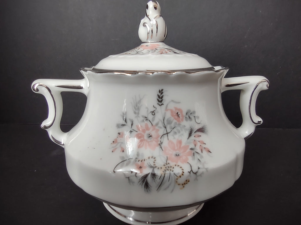 Haviland France Limoges Sugar Dish Floradora Platinum Trim (lot 977)