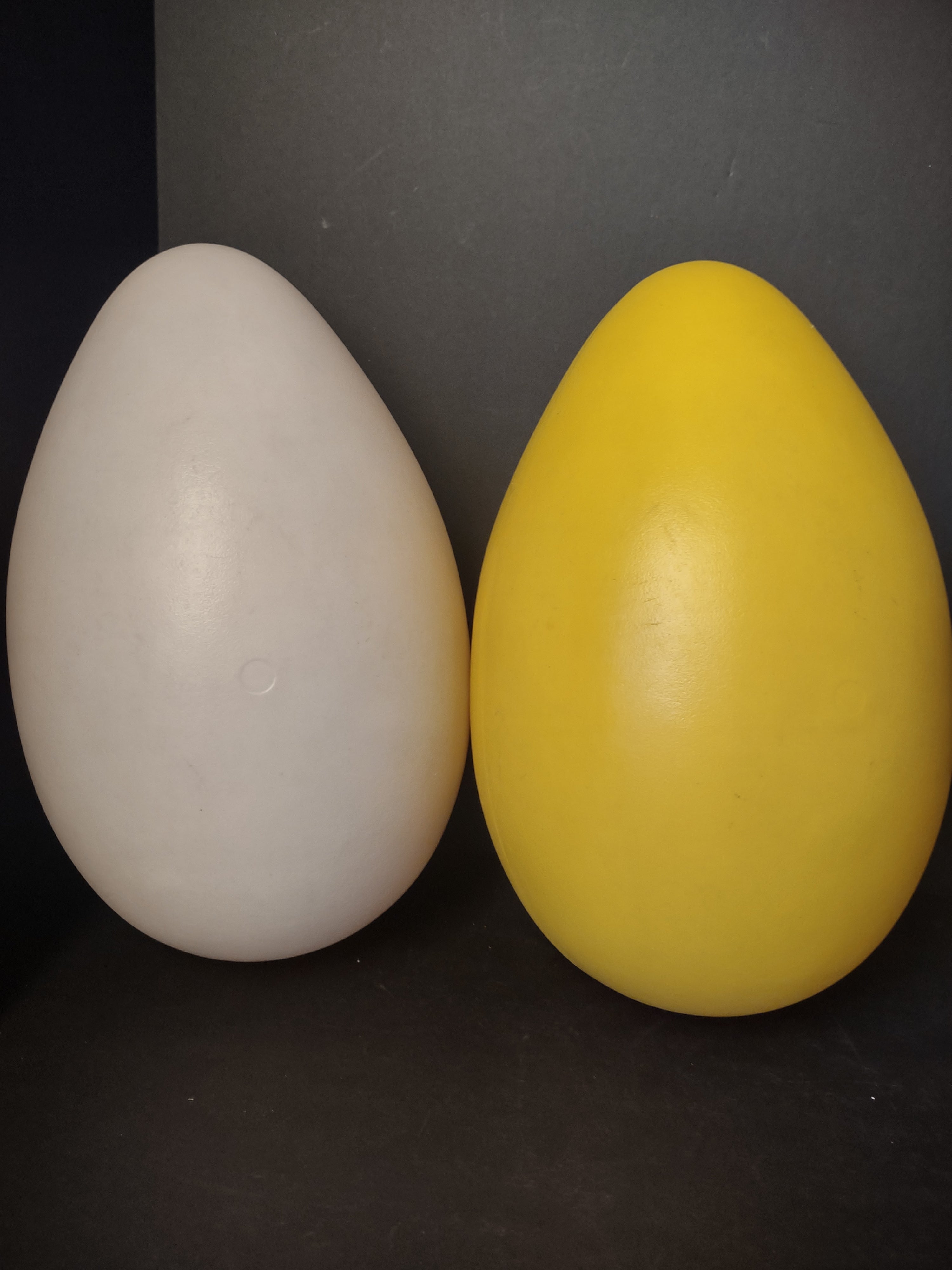 Vintage Blow Mold Easter Egg light Pink Yellow 14" (lot 1474)