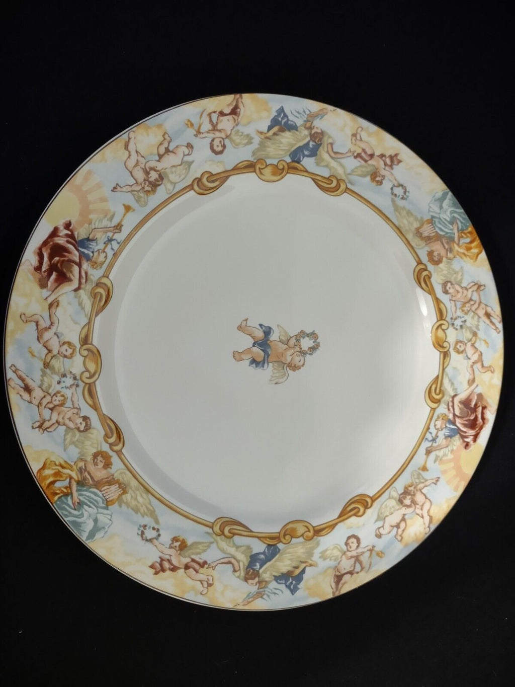 Fitz and Floyd Habitat Americana Cherubs Omnibus Sugar Creamer Serving Plater