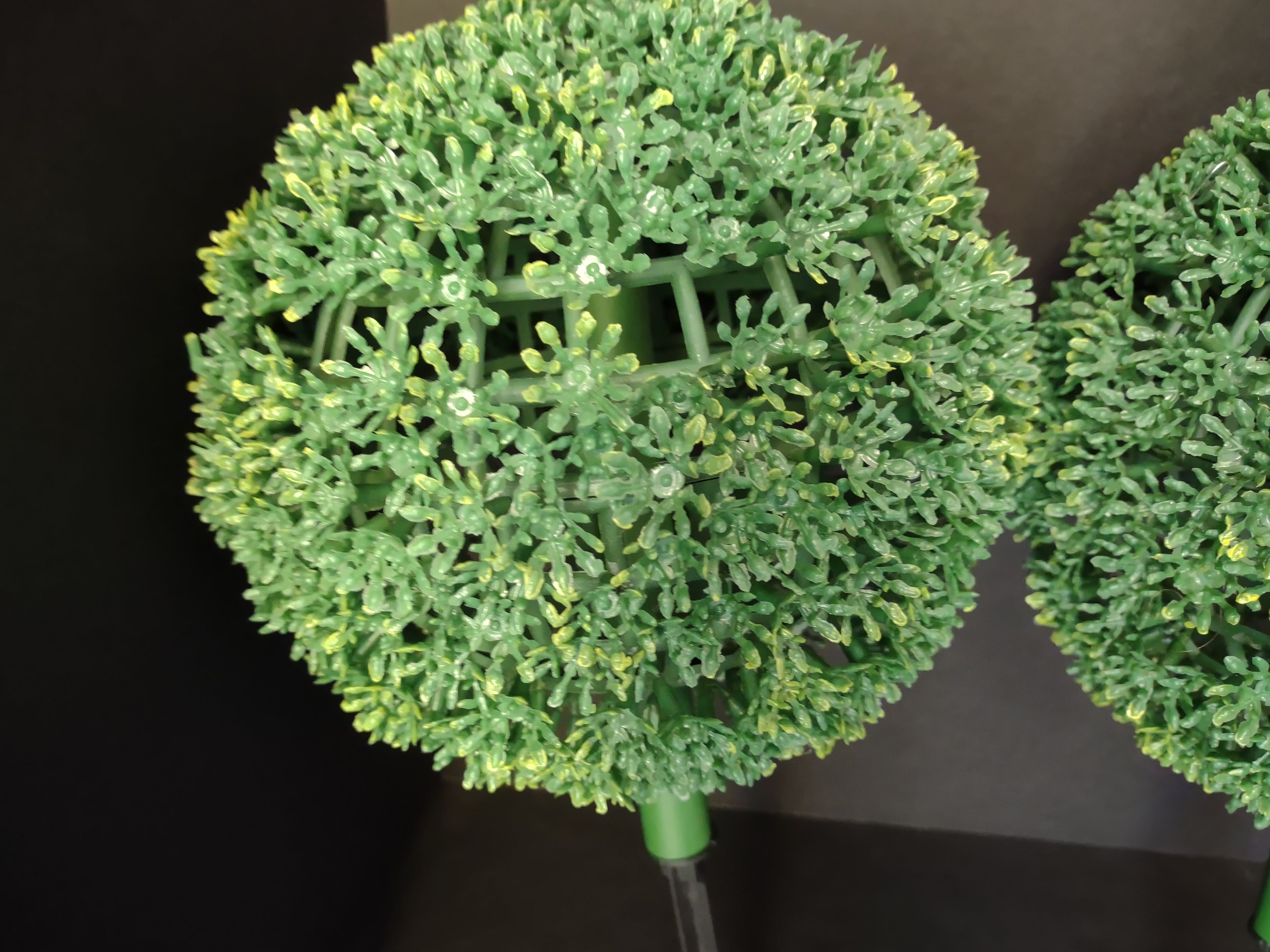 Set of 2 Artificial Green Shrub on Stake 8" (lot 1626)