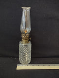 Vintage Kerosine Oil Lamp Diamond Cut Base Austrian Lamplight Farms (Lot 3827)