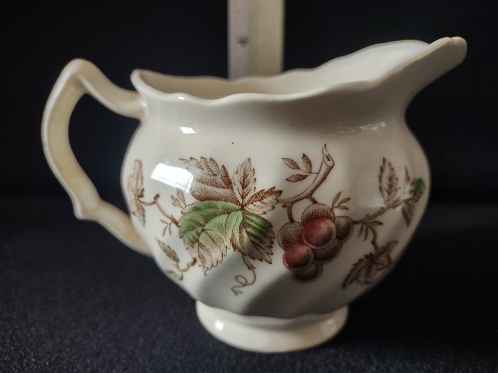 Vintage Johnson Bros Harvest Time Ironstone England Creamer CRAZING (lot 5627)