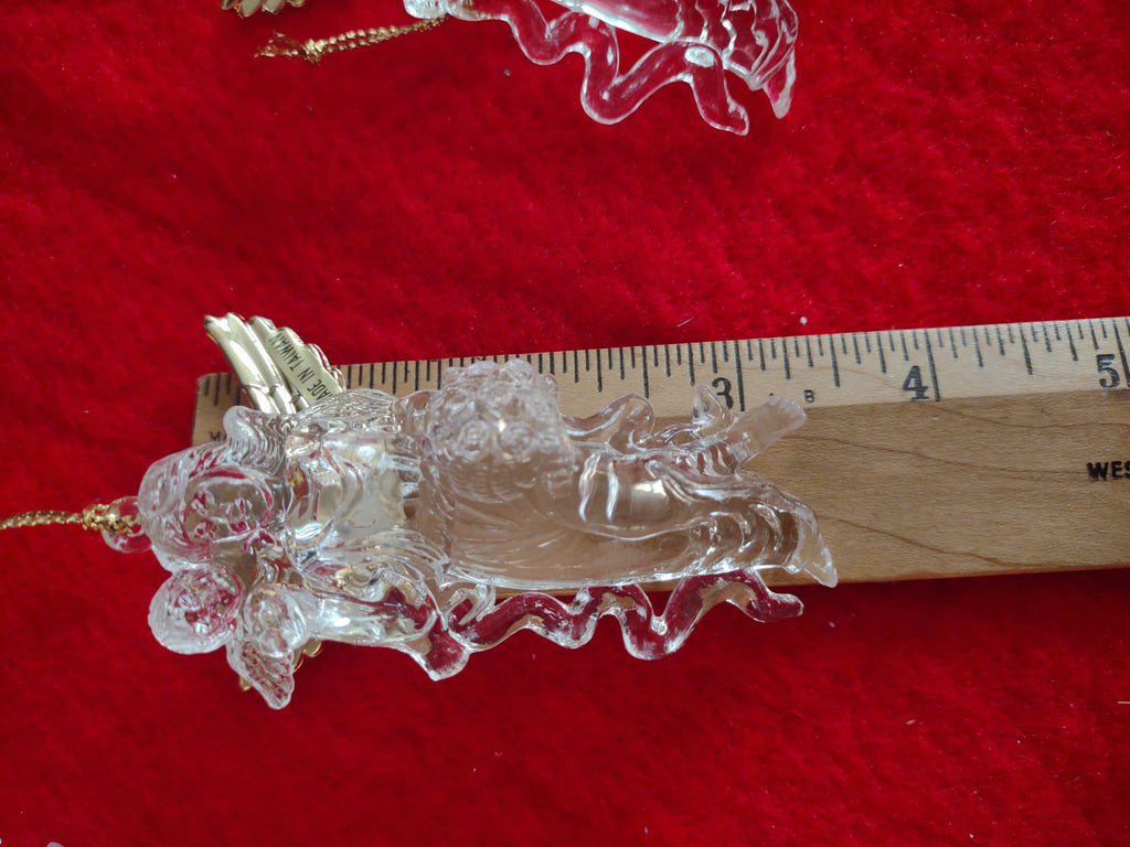 Christmas Tree Holiday Decor Set 15 Acrylic Angel Ornaments (lot 1288)