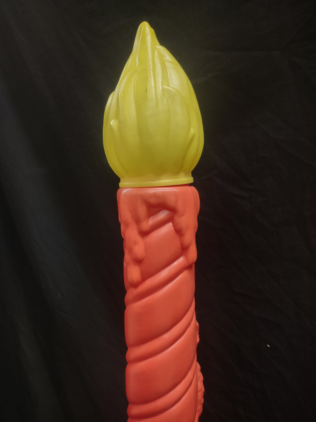 Vintage Christmas Blow Mold Candle Pine Cones Light Up 36" (lot 2320)
