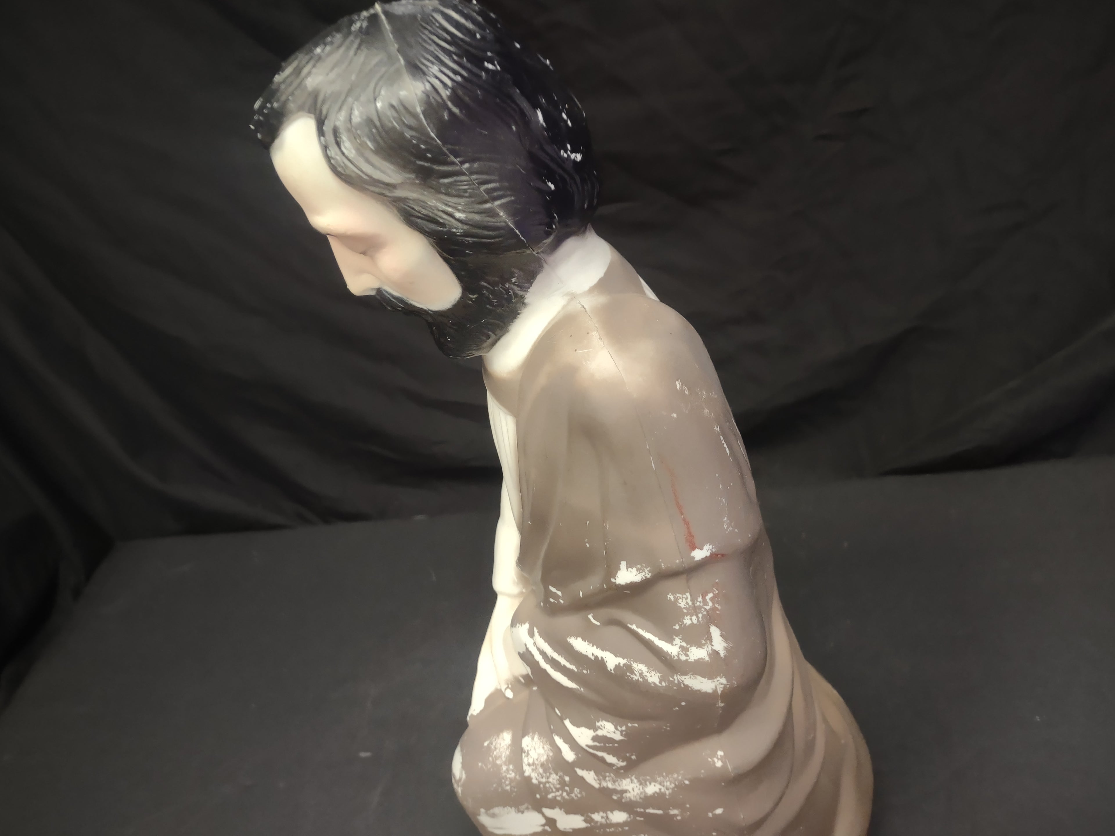 Vintage Blow Mold Christmas Nativity Brown NO LIGHT Joseph 18" (lot 2276)