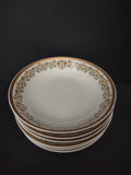 Haviland Limoges 6 x Coupe 5" Plate Four Leaf Flower Green Red (lot 528)