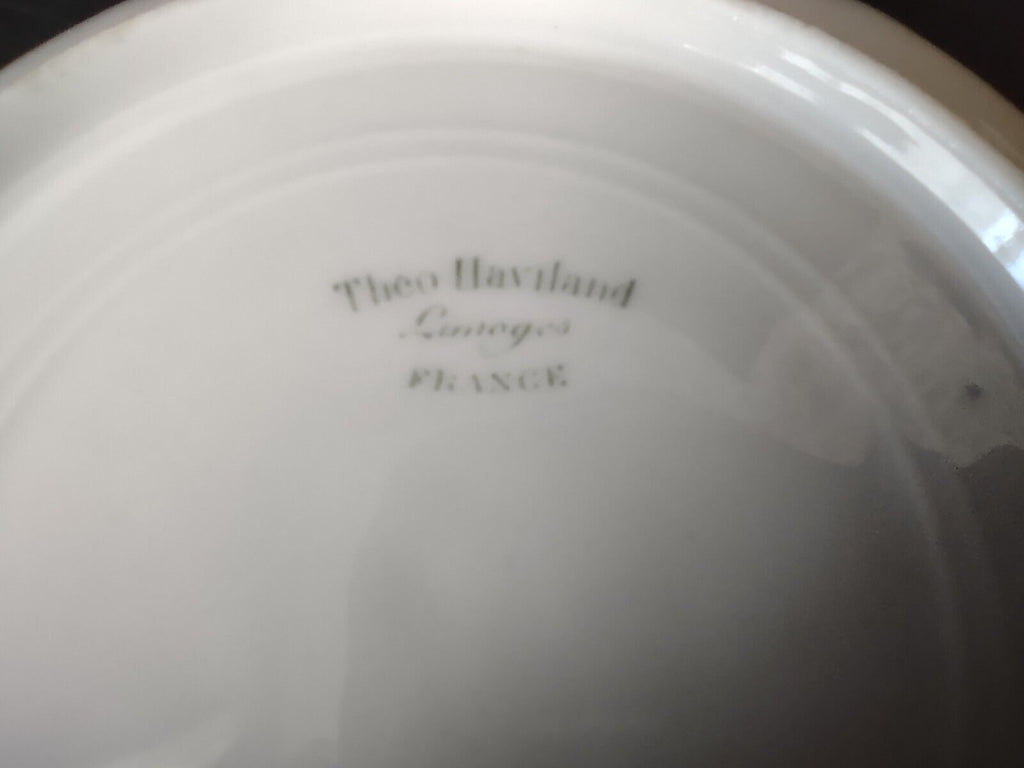 Haviland Limoges France Purple Flower Scalloped Edge White 5-1/4" Saucer lot 725