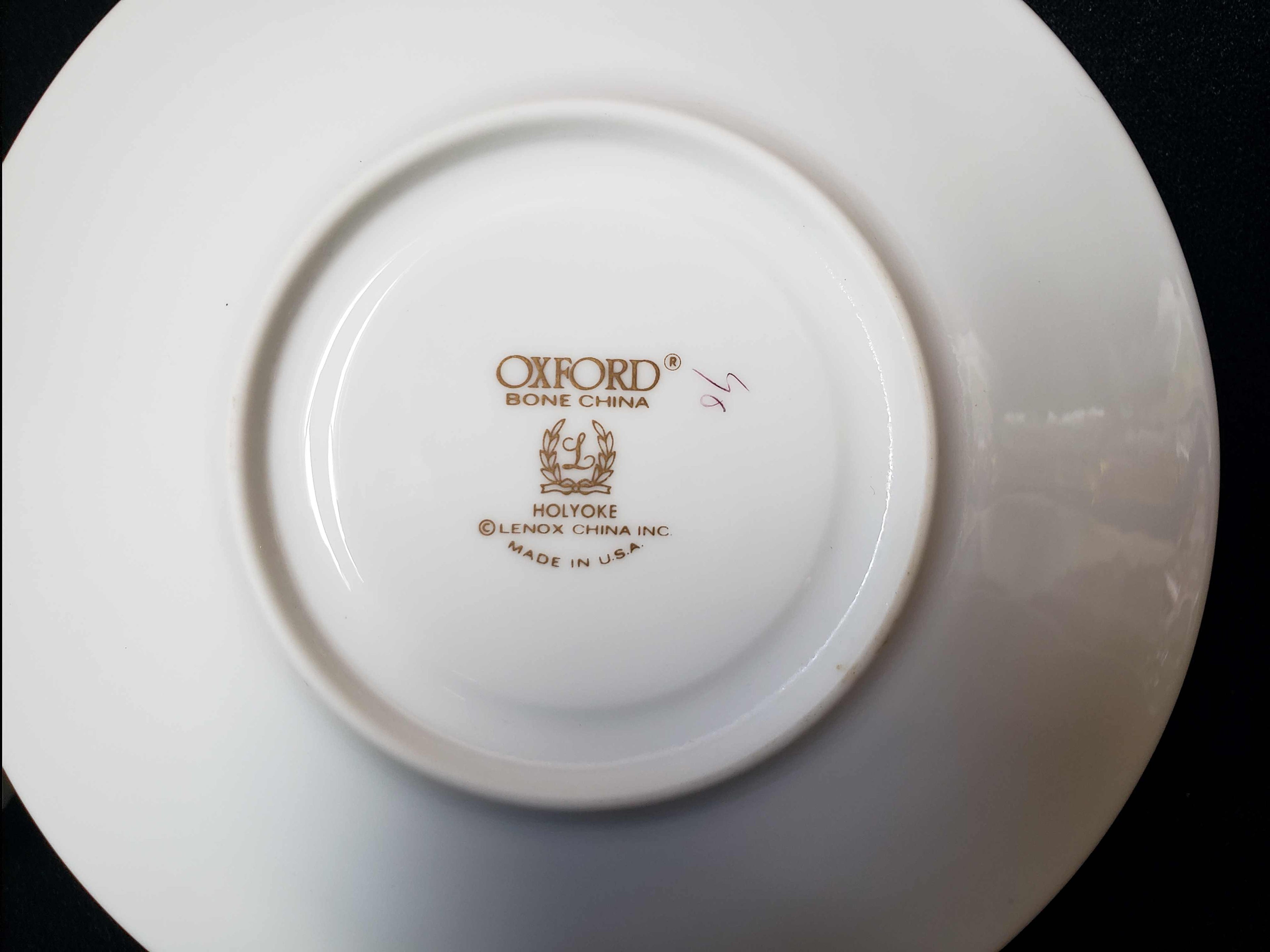 Vintage Lenox Oxford Bone China Holyoke Tea Cup with Saucer (lot 1939)