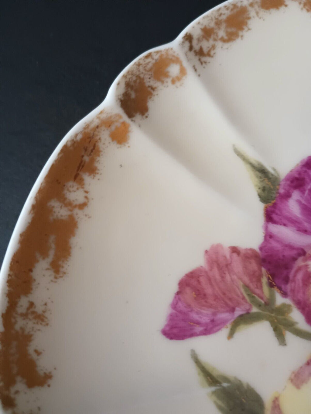 Haviland Limoges H&Co Pansies Gold Trim Plate 7-1/4" (lot 369)