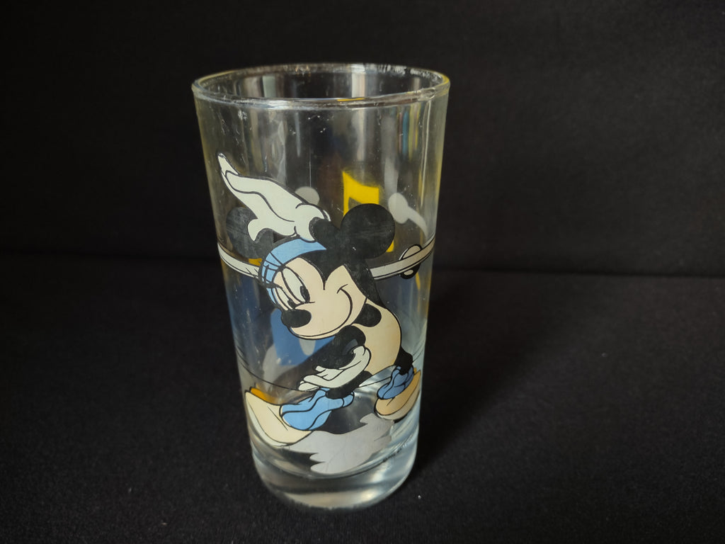 Vintage Minnie Mouse Jazzercise Boombox Drinking Glass (lot 1541)